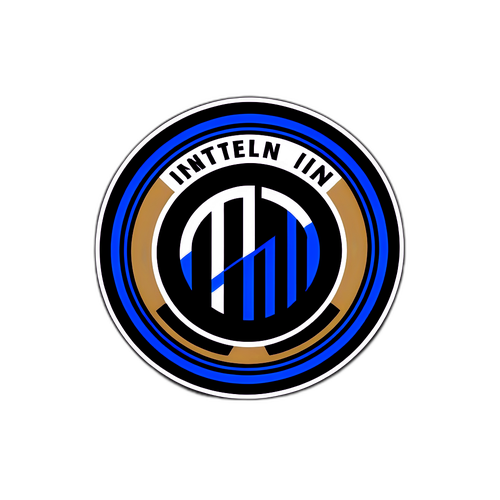 Inter Mailand Sticker mit Blau-Schwarz Streifen