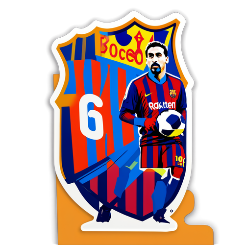Stylisches FC Barcelona Schild mit taktischem Brett
