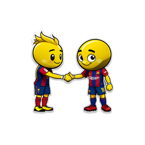 Persahabatan Dalam Persaingan: Maskot Villarreal dan Barcelona Bergandeng Tangan di Lapangan!