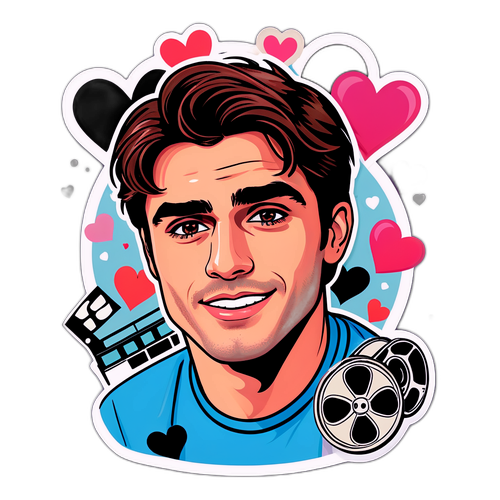Jacob Elordi Çizgi Film Sticker'ı