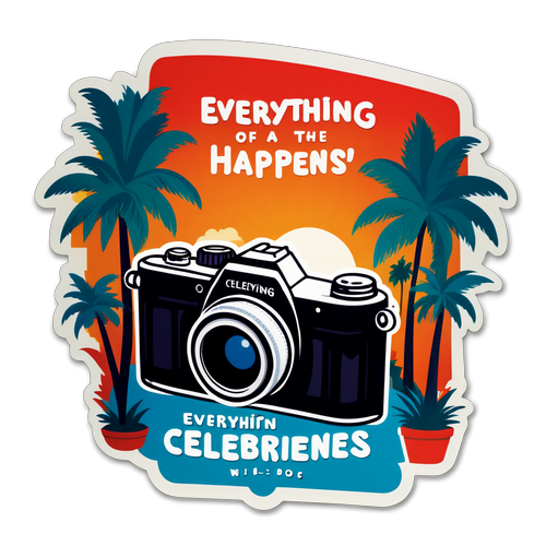 ¡Todo Sucede Aquí! Descubre el Glamour de la Vida de Celebridades con Nuestro Sticker Único