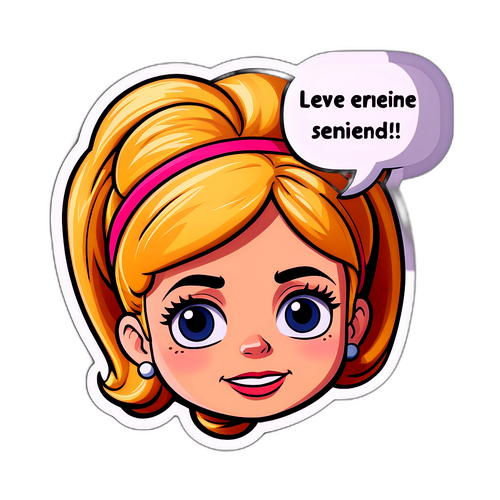 Cartoon-Charakter mit witziger Sprechblase