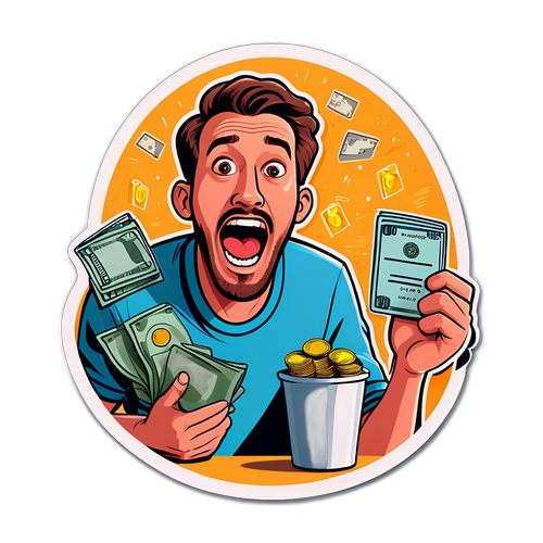 男人惊讶表情的贴纸