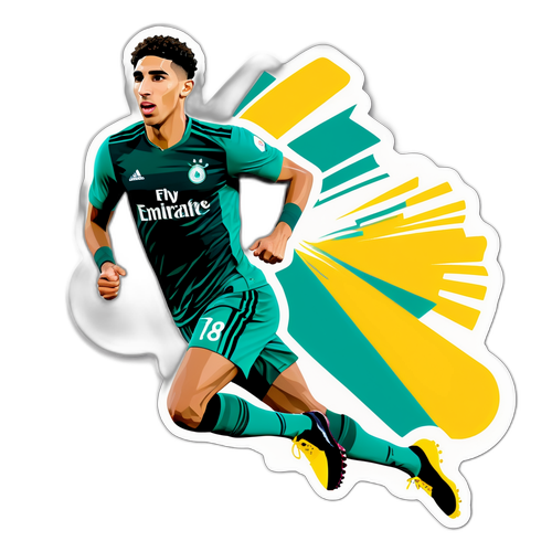 Sticker ya Achraf Hakimi Kimbiaji