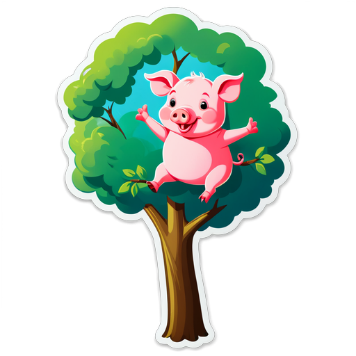 母猪上树 贴纸