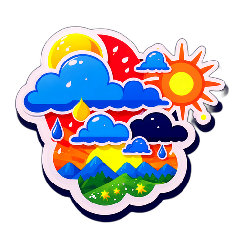 हैदराबाद का मौसम: एक खेल-खिलवाड़ वाले स्टिकर