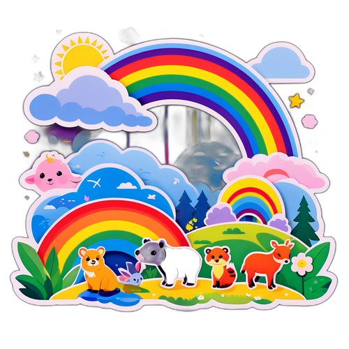 Pelangi Ceria di Lanskap Haiwan