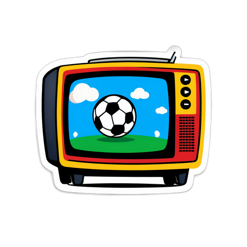 Sticker de Televisão de Futebol