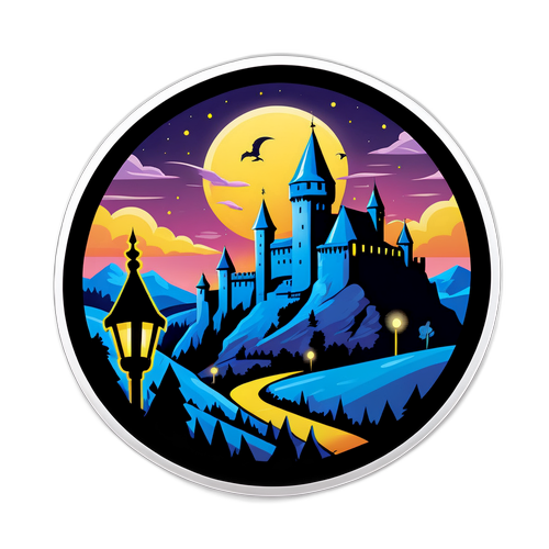 Création d'un autocollant nocturne de Carcassonne