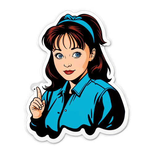 Voel de Jaren '90 Herleven met Deze Iconische Brenda Walsh Sticker!