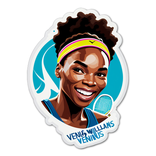 Venus Williams: Królowa Kortów z Niezrównaną Energą - Ta Naklejka Cię Zainspiruje!