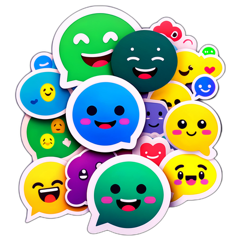 Reka Bentuk Pelekat WhatsApp yang Ceria