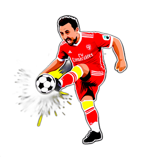 Adesivo di Santi Cazorla in azione