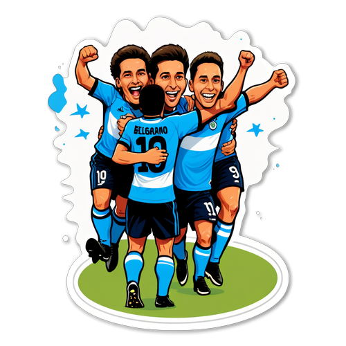 ¡Celebración Explosiva! La Increíble Caricatura del Equipo Belgrano Que Hará Latir Tu Corazón