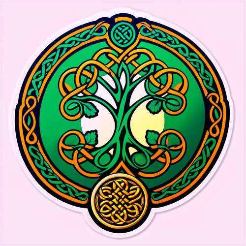 Discover the Enchanting Fusion: Celtic Emblem Meets Falkirk's Natural Beauty in Stunning Art!