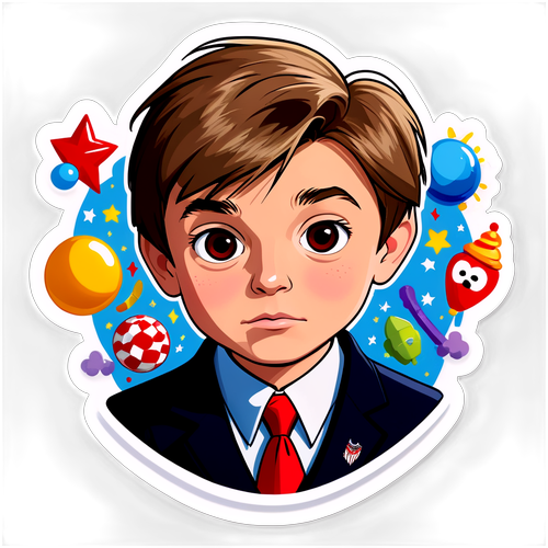 Isang Cute na Cartoon ng Batang Barron Trump