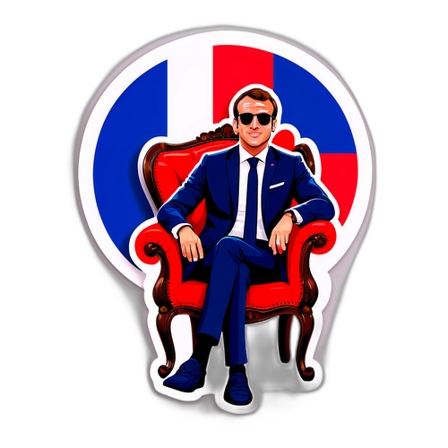 Emmanuel Macron med solglasögon