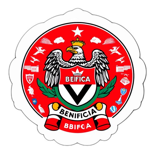 Ετικέτα που απεικονίζει την ιστορία της Benfica