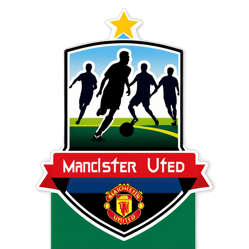 Score Big with This Stunning Manchester United-Inspired Football Pitch Sticker!