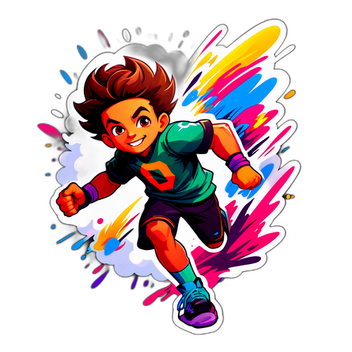 Energetic Athlete Sticker