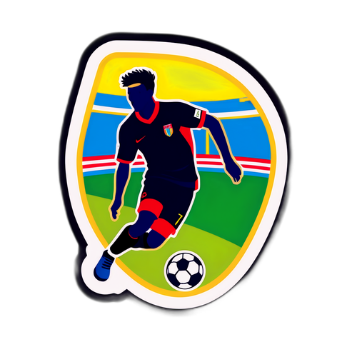 Silueta de Giovanni Simeone Jugando Fútbol