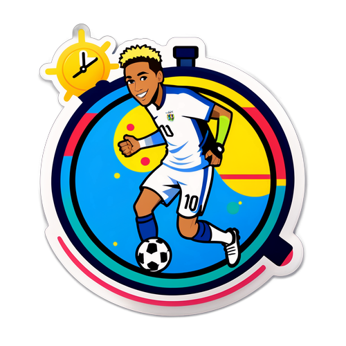 Adesivo do Gol Famoso do Neymar com Cronômetro