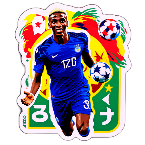 Thiết kế sticker Victor Osimhen