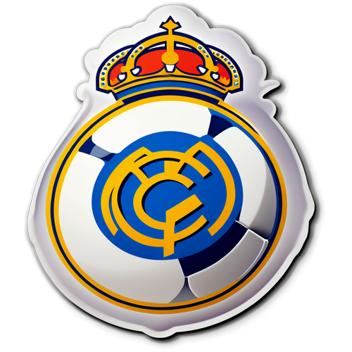 Real Madrid Logosu ile Dinamik Futbol Topu Arka Planı