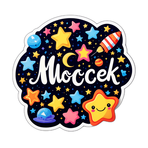 Wesoła naklejka z nazwą 'Mroczek'