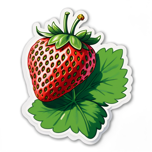 Savor the Freshness: The Juicy Strawberry Sticker That Everyone's Talking About!