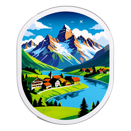 En magisk illustration av Schweiz
