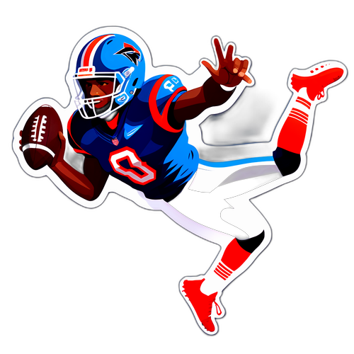 Futuristic Action Pose Football Sticker