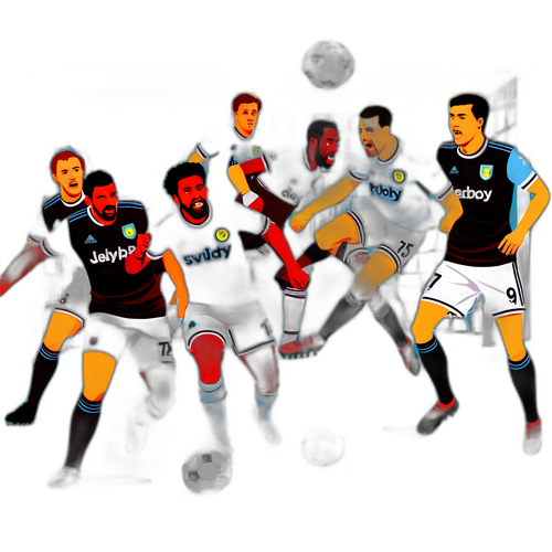 Leeds és West Ham játékosok akcióban