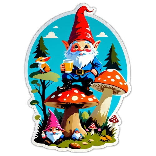 Charming Gnome Tea Time