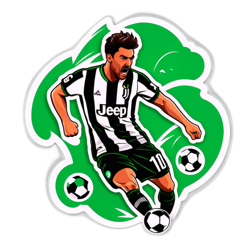 Actionfylt Sportsklistremerke: Sassuolo vs Juventus