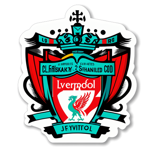 Liverpool FC Emblem Med Roerende Folkemengde