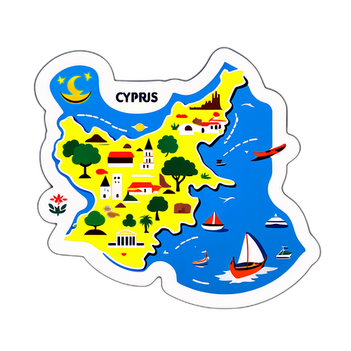 Mapa estilizado de Chipre