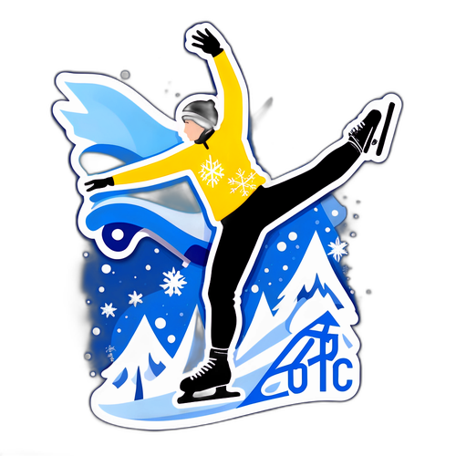 2026 Kış Olimpiyatları Sanatsal Figür Buz Pateni Stickerı