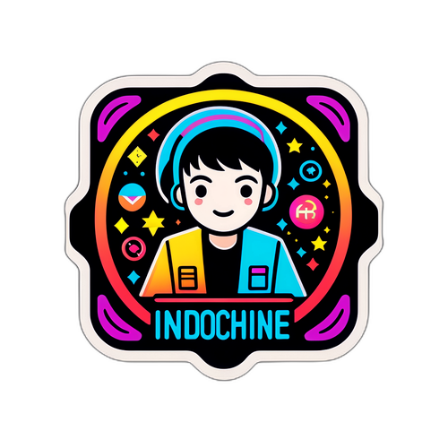 Sticker met de Iconische Indochine Interface