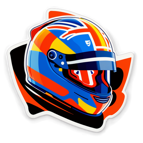 Vibrant Max Verstappen Racinghjelm Sticker