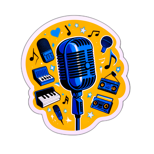 Unterhaltendes Design von Nino de Angelo mit musikalischen Motiven