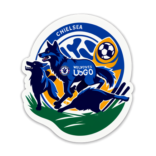 Chelsea vs Wolves Match Scene Sticker