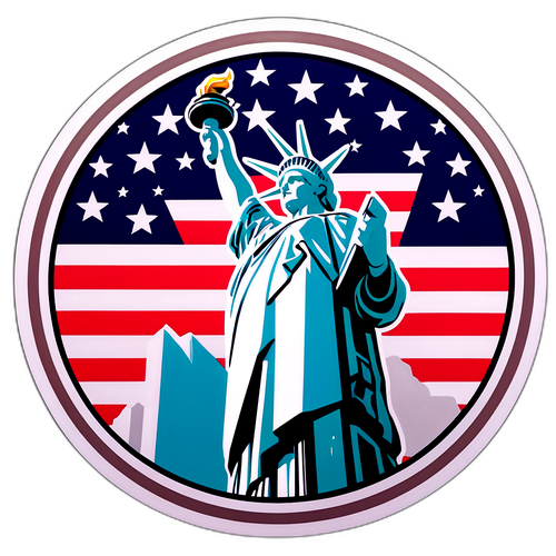 美國股市經濟影響力的貼紙設計