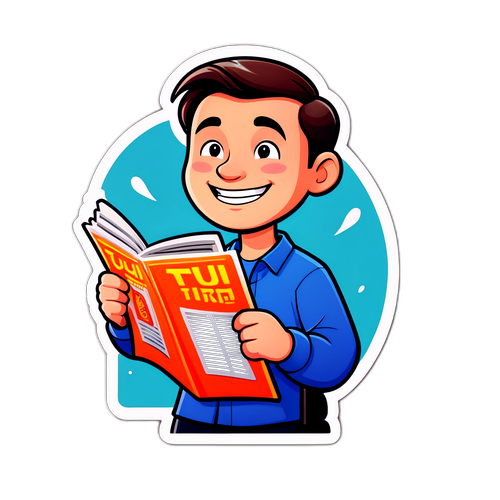 Sticker nhân vật đọc Tuổi Trẻ