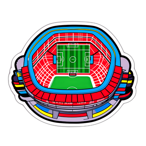 Sticker de Leverkusen con su estadio de fútbol