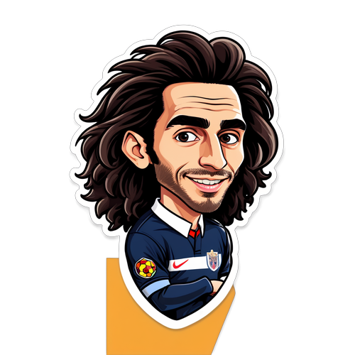 ¡Ríe con Marc Cucurella! La Pegatina Caricaturesca que Todos los Aficionados Deben Tener