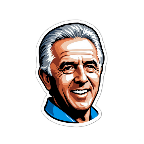 Sticker con el rostro de Carlos Monti