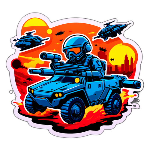 Temat inwazji z futurystycznymi pojazdami