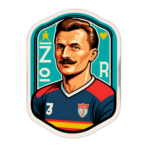 Stiker Gaya Vintage Jan Ziółkowski Bertema Sepak Bola