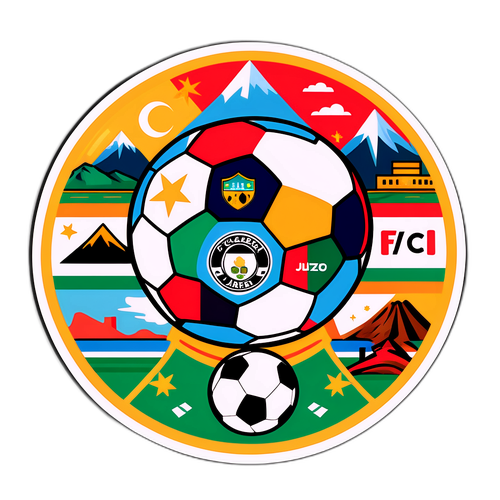 Stiker Bola Sepak dengan Simbol FC Juarez